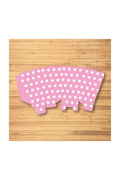 Parti Furyası Pink Polka Dot Themed Popcorn Box Corn Box