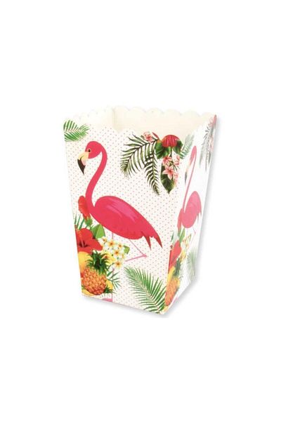 Parti Furyası Flamingo Themed Popcorn Box Corn Box
