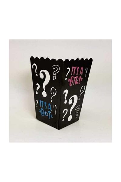 Parti Furyası Gender Party Popcorn Box Girl or Boy Corn Box