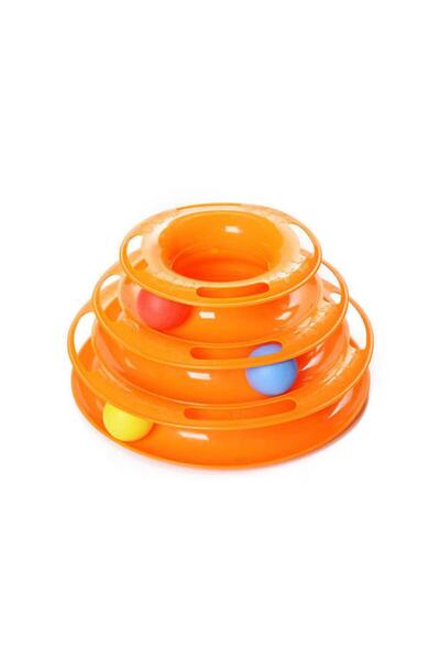 PetZoom لعبة برج المسارات المكونة من 3 طوابق للقطط من بيتزوم