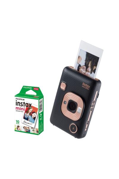 Fujifilm Instax Mini Liplay Şipşak Fotoğraf Makinesi & 10'lu Film Elegant Black