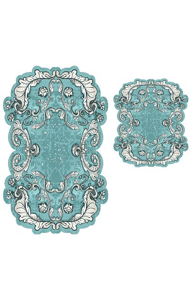 Alanur Home Σετ μπάνιου Karanfil Laser Cut 2 τεμαχίων St 210149 εγγενής