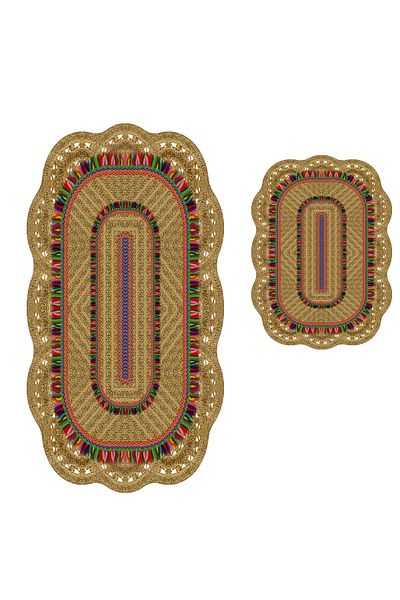 Alanur Home Σετ μπάνιου Alanur Lilyum Laser Cut 2 τεμαχίων St 210172 kr