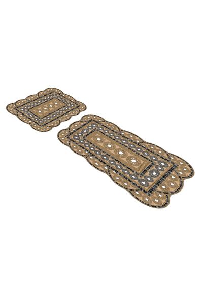 Alanur Home Alanur Hyacinth Laser Cut 2 Piece Bathroom Set St210175ka