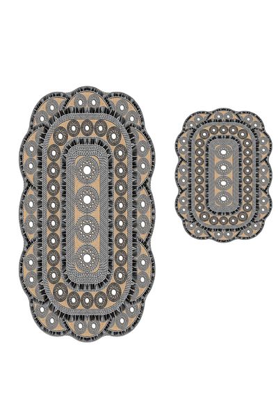 Alanur Home Σετ μπάνιου Alanur Magnolia Laser Cut 2 τεμαχίων St 210178 γρ
