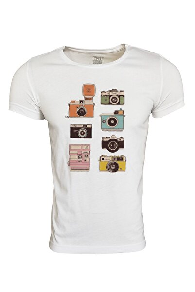 Raf Coll Unisex Štampano Oversize kroj Bela T-shirt