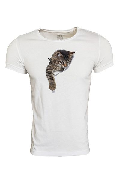 Raf Coll Λευκό μπλουζάκι με στάμπα Unisex