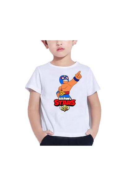 SCUBAPROMO Brawl Star El Primo White Boys' T-Shirt