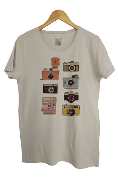 Raf Coll Μπλουζάκι Unisex με στάμπα Stone Color