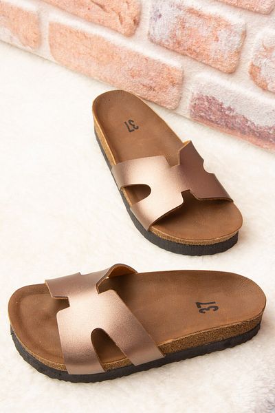 Fox Shoes نعال نسائي برونزي F777771509