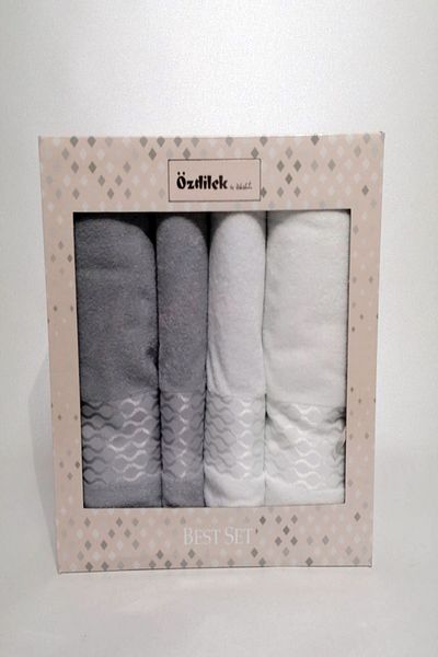 Özdilek Σετ Τουρκικού Μπάνιου Elissa Grey White
