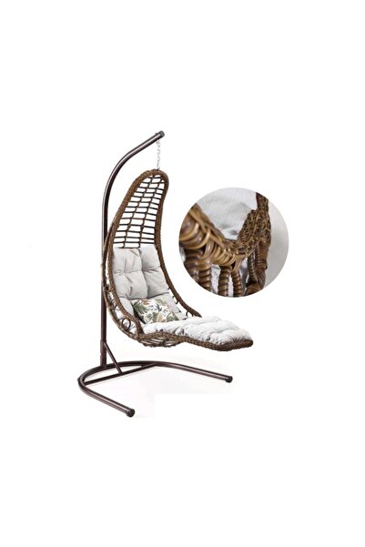 Capri Swing Bodrum Tekli Rattan Bahçe Balkon Salıncağı