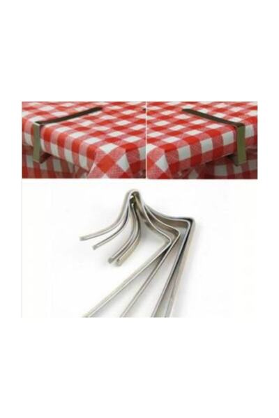 abnturk 4 Adet Metal Masa Örtü Kıskacı Masa Örtüsü Sabitleyici Kıskaç Paslanm...