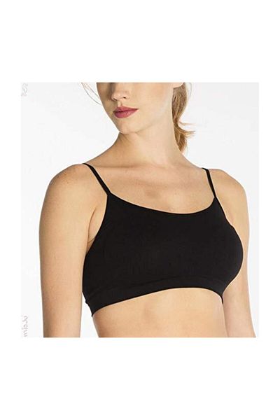 Yeni İnci Black Thin Strap Bustier