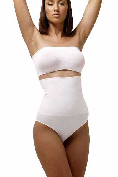 Yeni İnci Full Meddle White Panty Corset