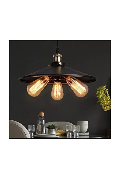 demet habek mylights S Retro Metal 40 Cm Üçlü Sarkıt Avize