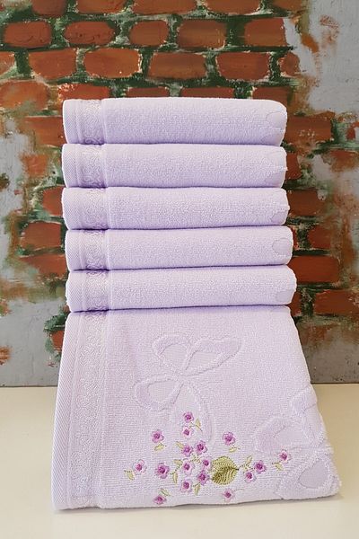 Özdilek Jasmin Embroidered 6-Piece Towel Lilac