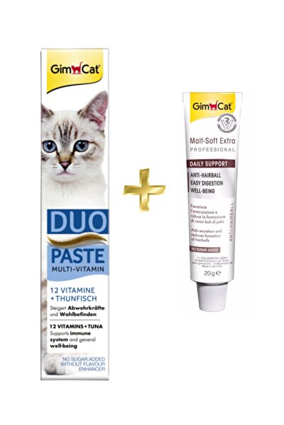 Gimcat Duo Paste Tuna Vitamin Paste 50gr + Anti-hairball Malt Kedi Tüy Yumağı...