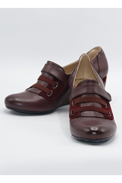 FILODONNA Жіночі бордові туфлі на підборах з ремінцем