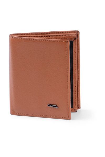 Deri Company Ανδρικό πορτοφόλι Camel από γνήσιο δέρμα (879 T)