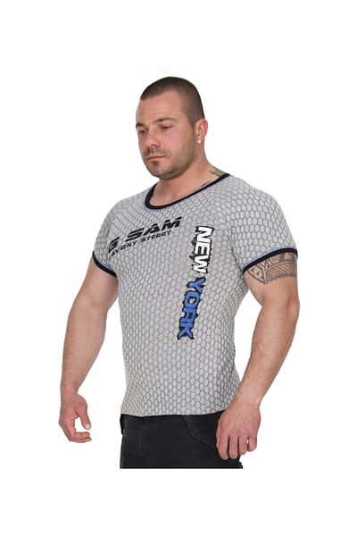 Big Sam Armor Pattern Slim Fit Cotton T-shirt 2882