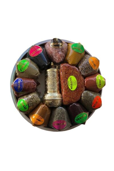 Hünkar Büyük Sepet Değirmenli Baharat Seti