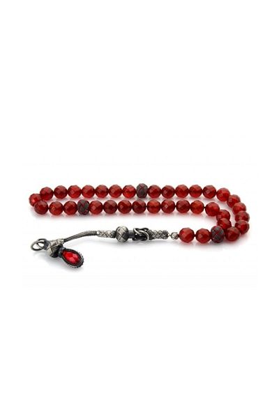 Tesbihsepetim Silver Kazaziyeli Agate Crystal Rosary