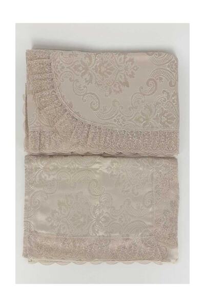 Palet Yatak Örtüsü Takımı Aden Tek Kişilik Bej Std