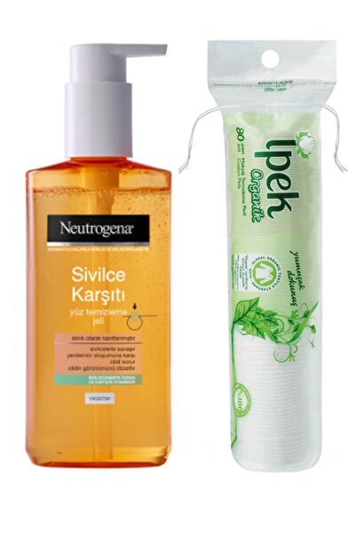Neutrogena Sivilce Karşıtı Yüz Temizleme Jeli 200 Ml + Ipek Organik Makyaj Te...