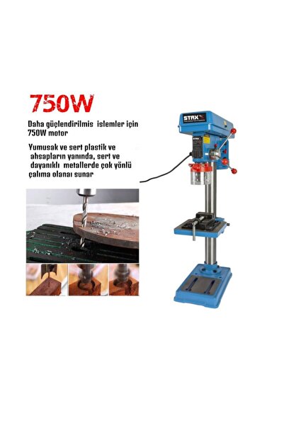 STAXX POWER Pro Sütunlu Matkap Tezgahı + Mengene 750 w 16 mm 29 kg