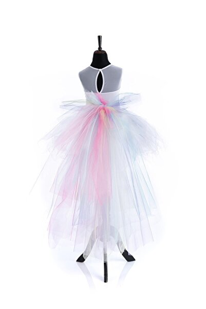 Tameris Kostüm Μονόκερος Φόρεμα Lady White Short