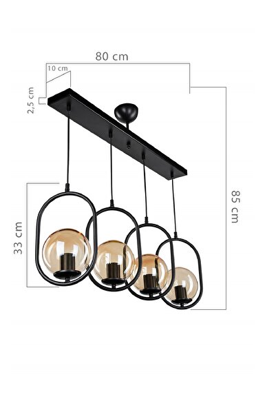 Modelight Narissa 4’lü Sıralı Avize
