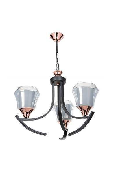 Modelight Celena 3Lü Füme Cam Avize