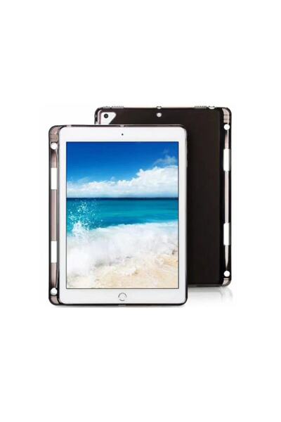 UnDePlus Apple Ipad 7. Nesil 10.2 Inç 2019 Kılıf Arka Kapak Kalem Bölmeli Siy...