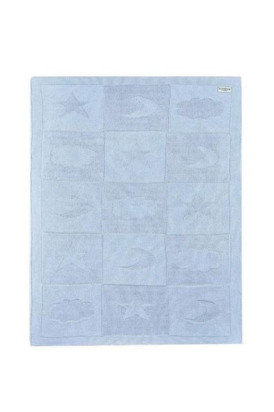 Konfor Halı Cloudy Blue Star Patterned Baby Blanket
