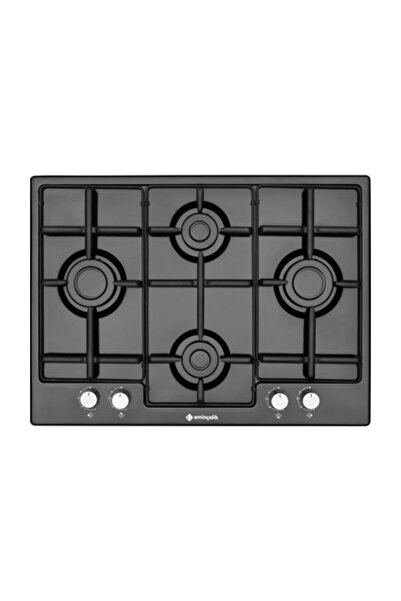 Eminçelik Ec-ah 7340 Be70 Siyah Emaye Ankastre Gömmeli 70cm Ocak