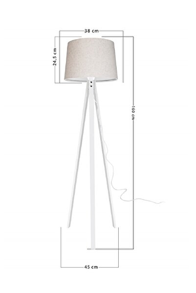 Modelight Deko Lambader Beyaz Ayak/Dora Şapka