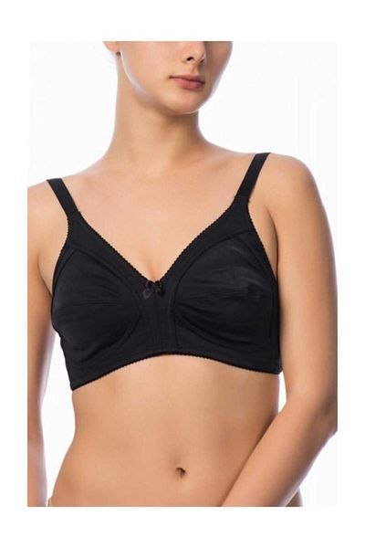NBB Women's Strengthening Bra Plain Jersey Micro (3 Pieces) Black 110