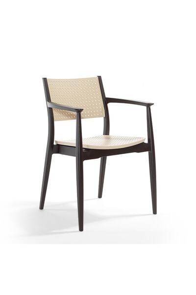 Novussi Seginus 6'lı Bahçe Takımı Camlı Set - Kahve/cappucino