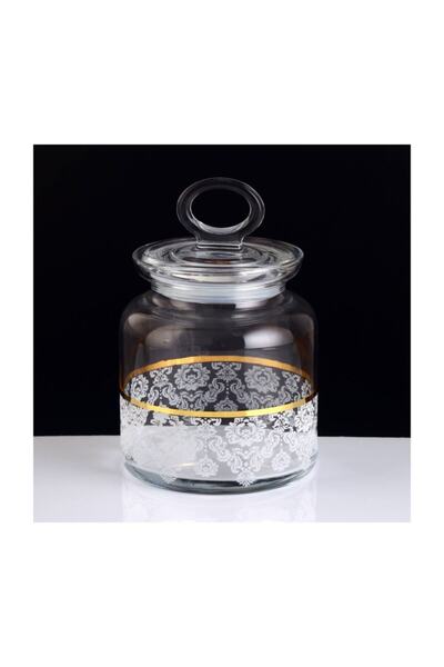 Paşabahçe برطمان تخزين مزخرف ذهبي 98671