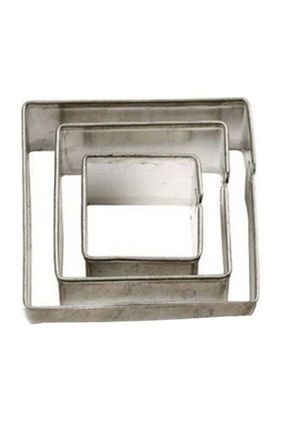 Eminonutoptanci Cake Cookie and Pastry Mold Metal Square Set of 3 021