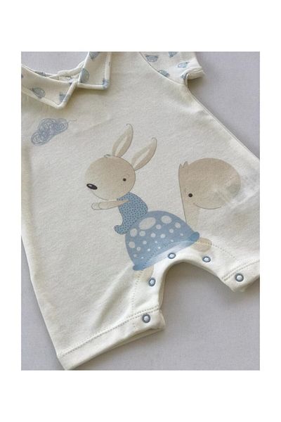 Bebitof Baby Short Jumpsuit in Blue Cockatoo