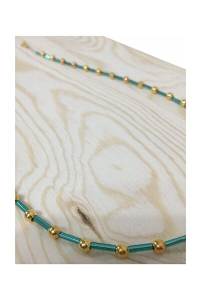 REMEGE Kadın Zümrüdi Yeşili Boncuk Kolye