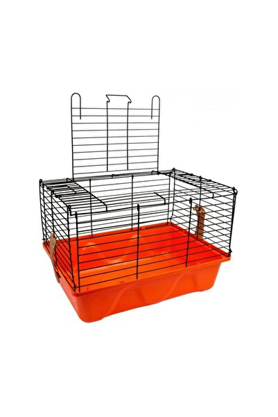 Benny Tavşan Ve Ginepig Kafesi 45x33x30cm Turuncu