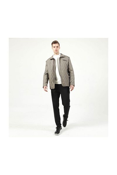 Dericlub Gummy Genuine Leather Men's Coat E-1012