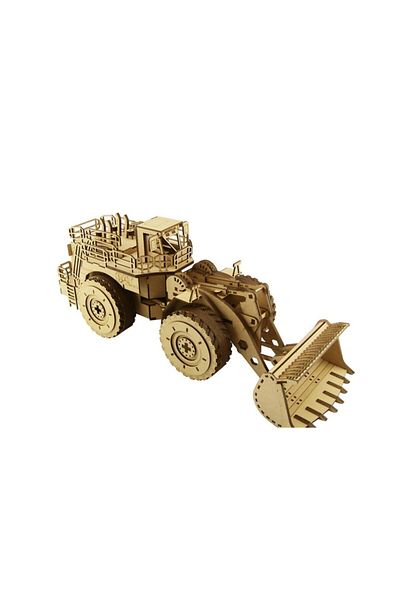 3D SERGİ 3D Wood Loader Engineering Vehicle Model 340 Pieces