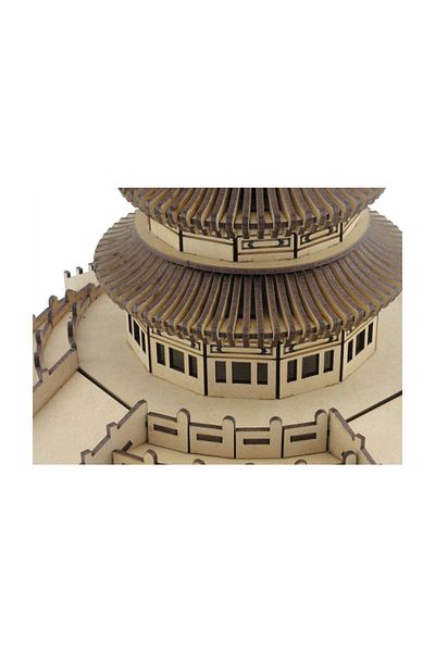 3D SERGİ 3d Wooden Temple Of Heaven Model 283 Pieces