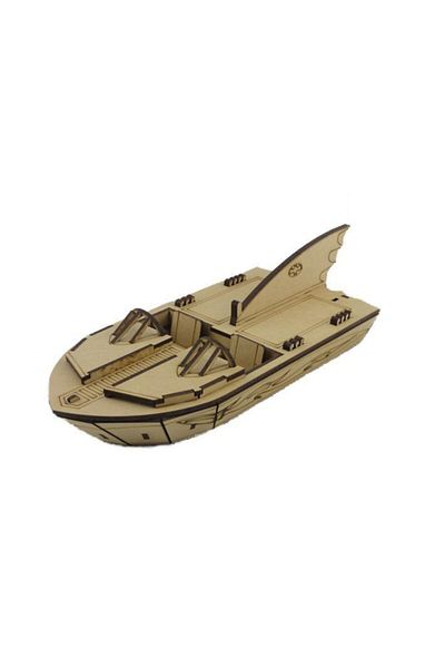 3D SERGİ 3d Wooden Bat Boat Model 66 Pieces