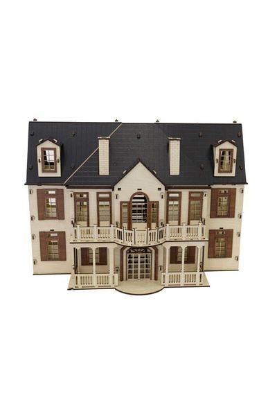 3D SERGİ 3d Wooden Manor Mansion Model 251 Pieces
