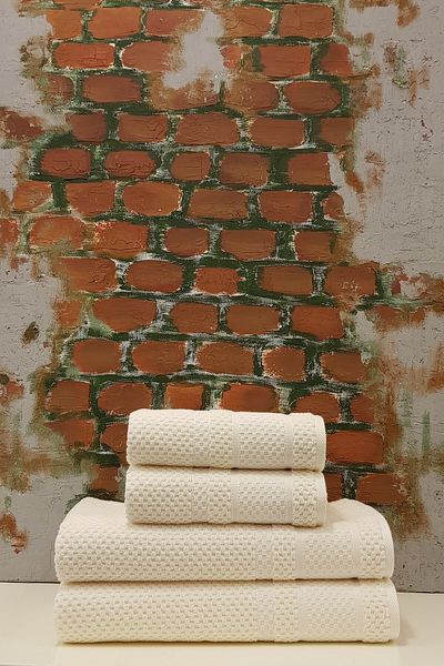 Özdilek Σετ πετσετών μπάνιου Cream Devon 4 τεμαχίων